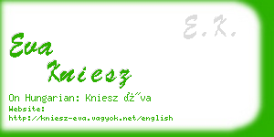 eva kniesz business card